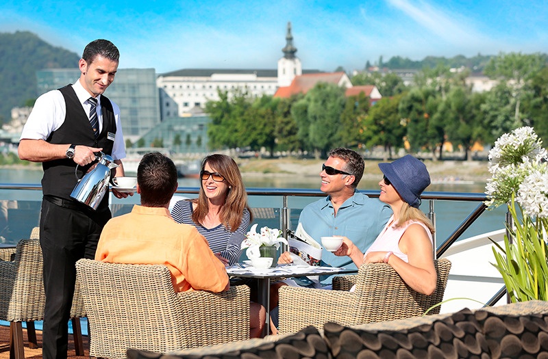 Breakfast on sundeck - AmaWaterways