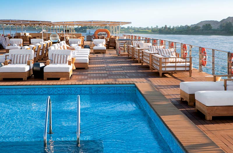 Uniworld pool on sundeck